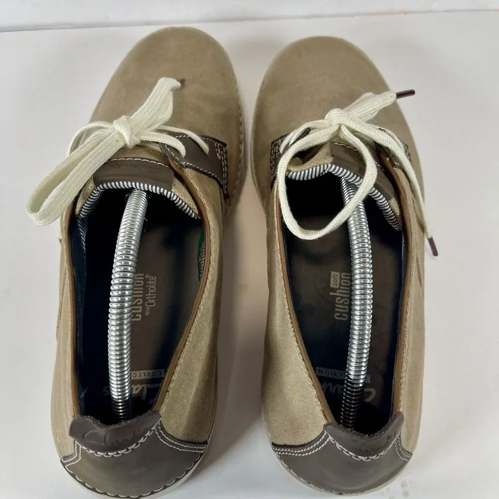 Clarks Collection Neelix Vibe Sand Canvas Sneakers - Men's US 10.5